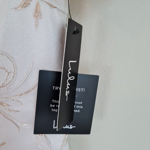 NWT Lulus Go with the Glow shirt dress champagne - Picture 4 of 10